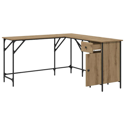 vidaXL Schreibtisch Artisan-Eiche 141 x 141 x 75 cm Holzwerkstoff