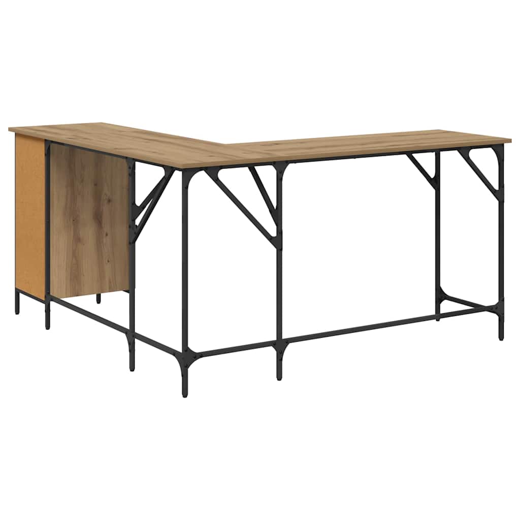 vidaXL Schreibtisch Artisan-Eiche 141 x 141 x 75 cm Holzwerkstoff