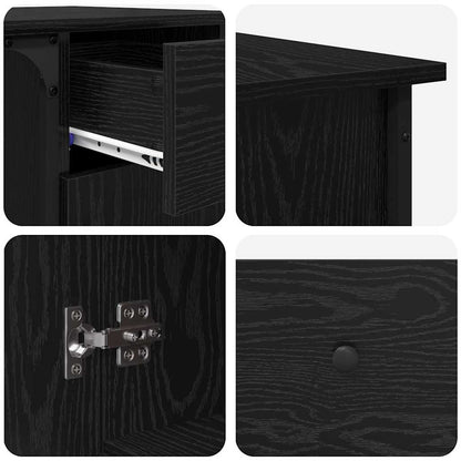 vidaXL Schreibtisch Schwarz Eichen-Optik 141 x 141 x 75 cm