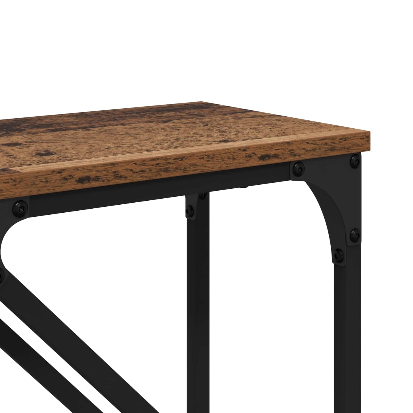 vidaXL Konsolentisch 2 pcs Altholz 100 x 28 x 75 cm Holzwerkstoff