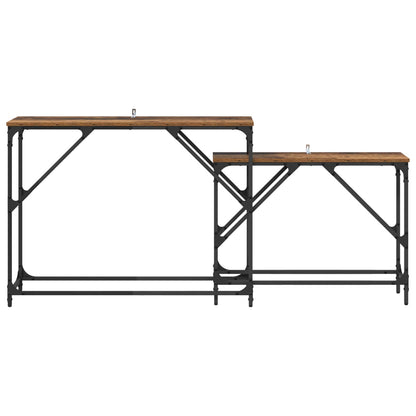 vidaXL Konsolentisch 2 pcs Altholz 100 x 28 x 75 cm Holzwerkstoff