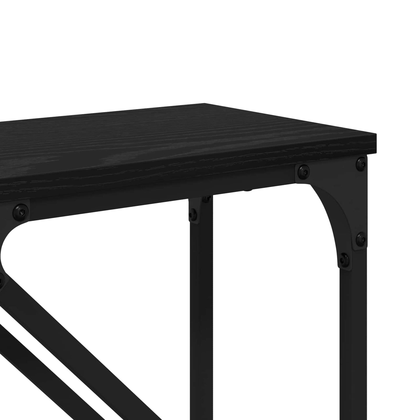 vidaXL Konsolentisch 2 pcs Schwarz Eichen-Optik 100 x 28 x 75 cm