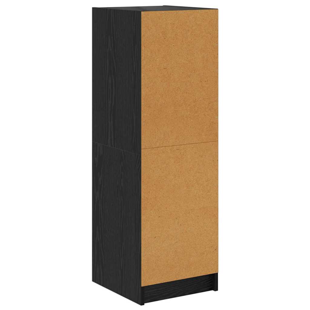 Highboard Schwarz Eichen-Optik 35 x 37 x 109 cm Holzwerkstoff