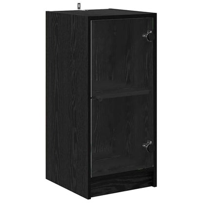 Sideboard Schwarz Eichen-Optik 35 x 37 x 76 cm Holzwerkstoff
