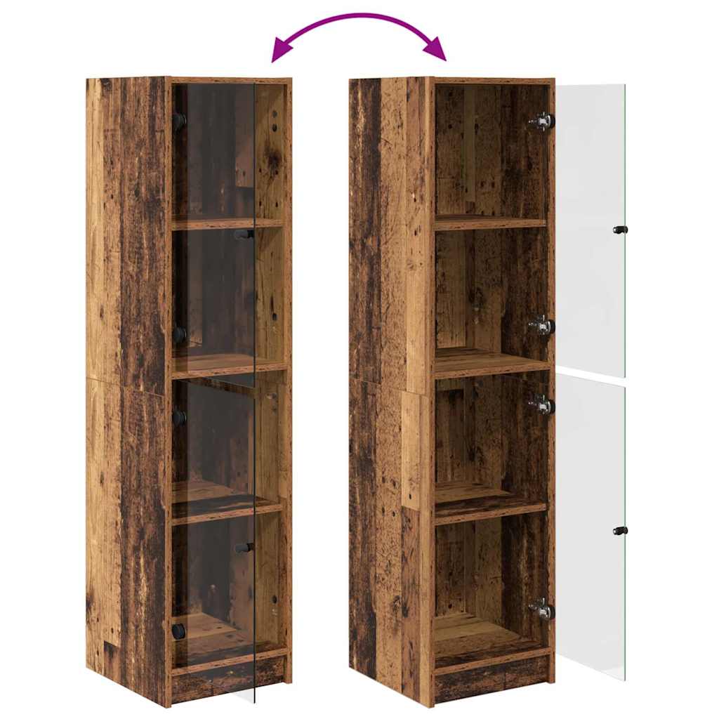 vidaXL Highboard Altholz 35 x 37 x 142 cm Holzwerkstoff