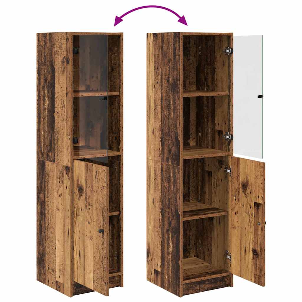 vidaXL Highboard Altholz 35 x 37 x 142 cm Holzwerkstoff