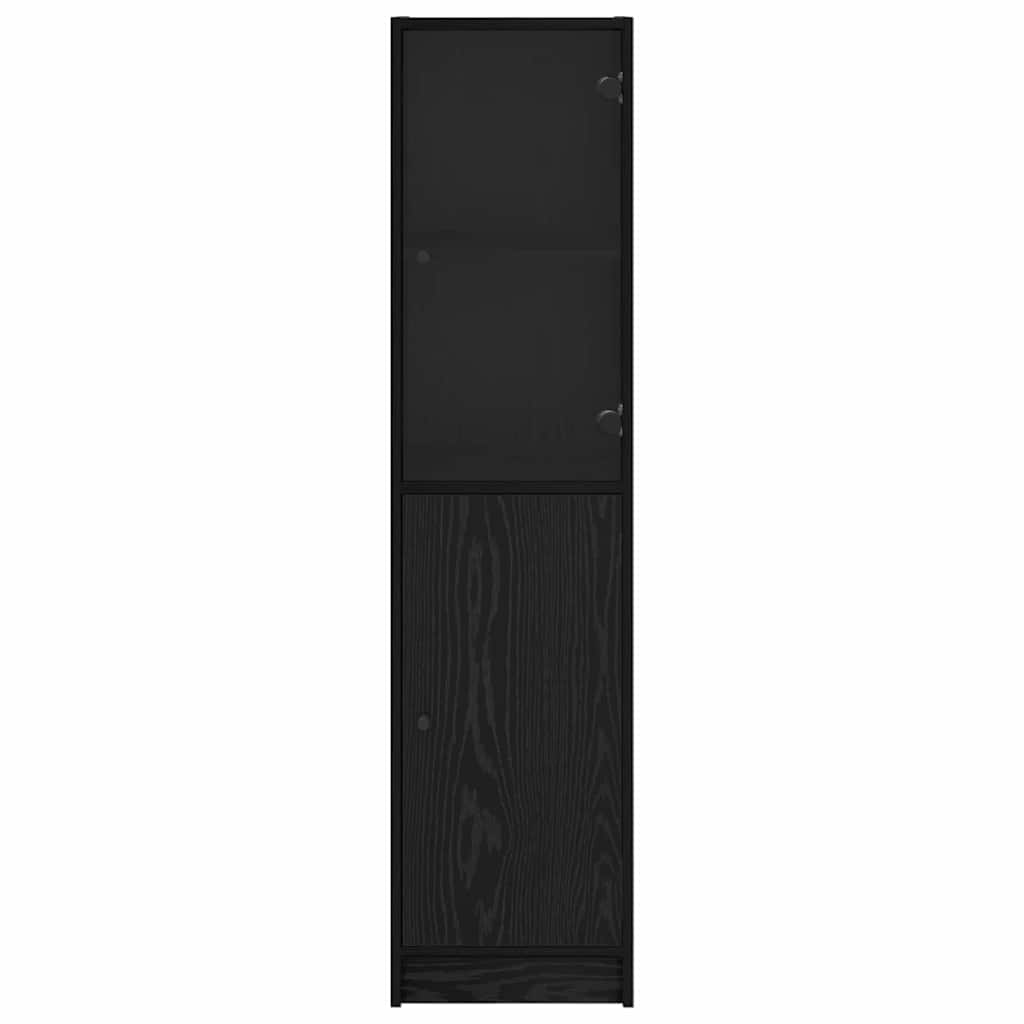vidaXL Highboard Schwarz Eichen-Optik 35 x 37 x 142 cm Holzwerkstoff
