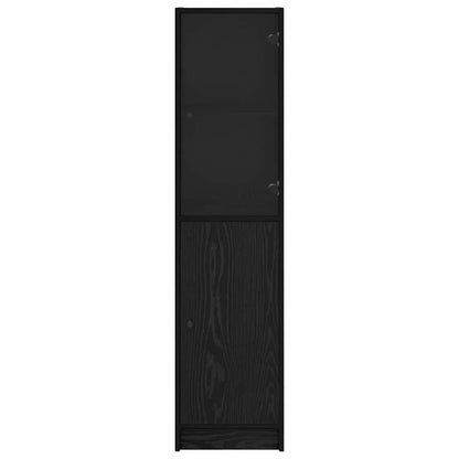 vidaXL Highboard Schwarz Eichen-Optik 35 x 37 x 142 cm Holzwerkstoff