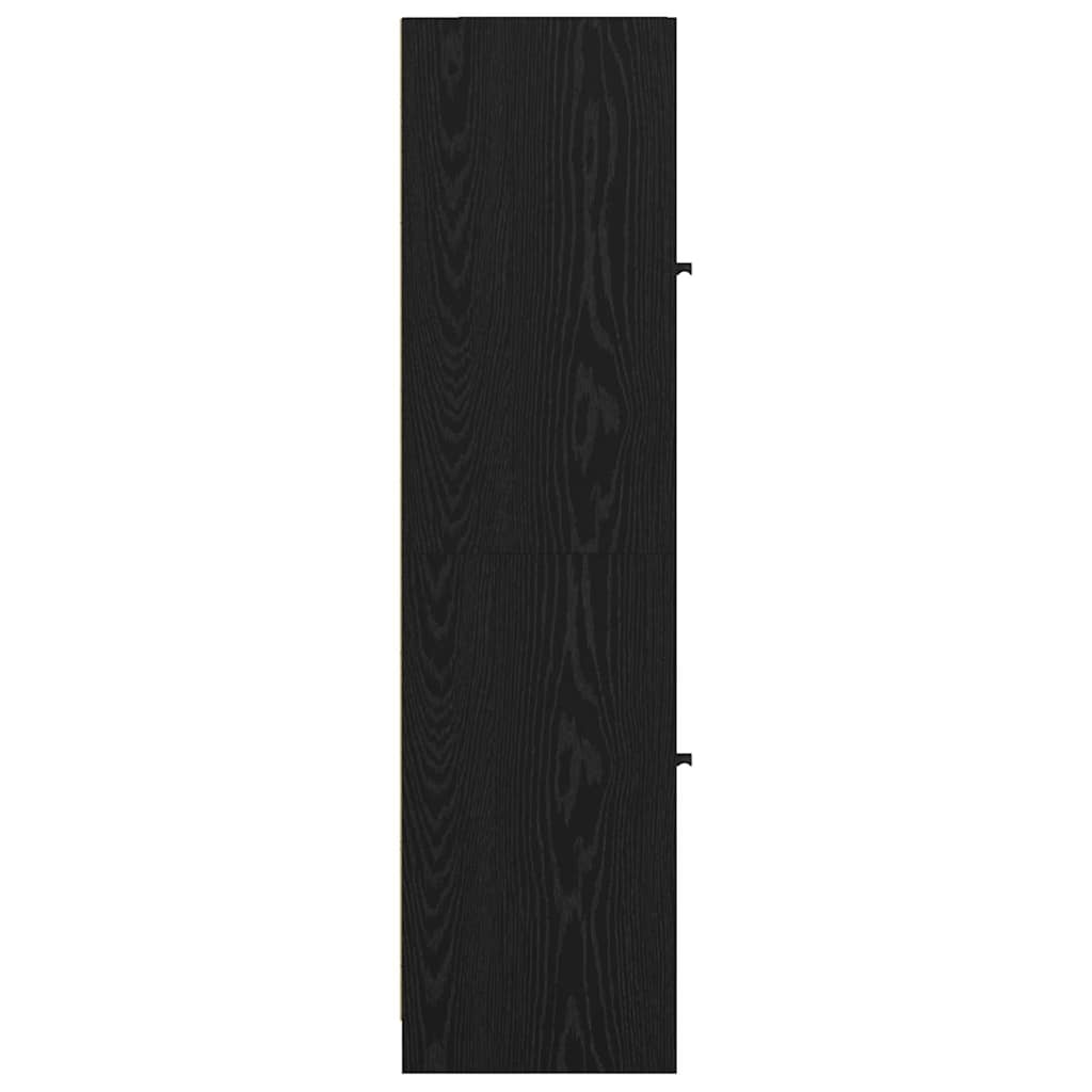 vidaXL Highboard Schwarz Eichen-Optik 35 x 37 x 142 cm Holzwerkstoff