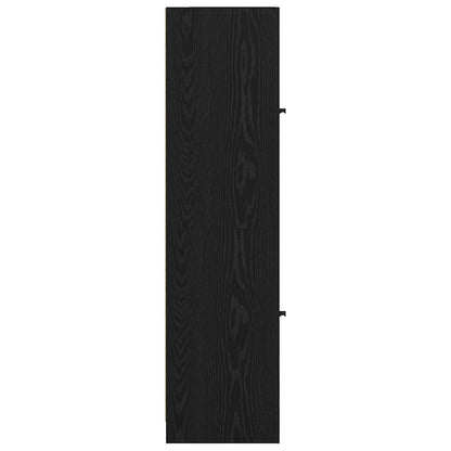 vidaXL Highboard Schwarz Eichen-Optik 35 x 37 x 142 cm Holzwerkstoff