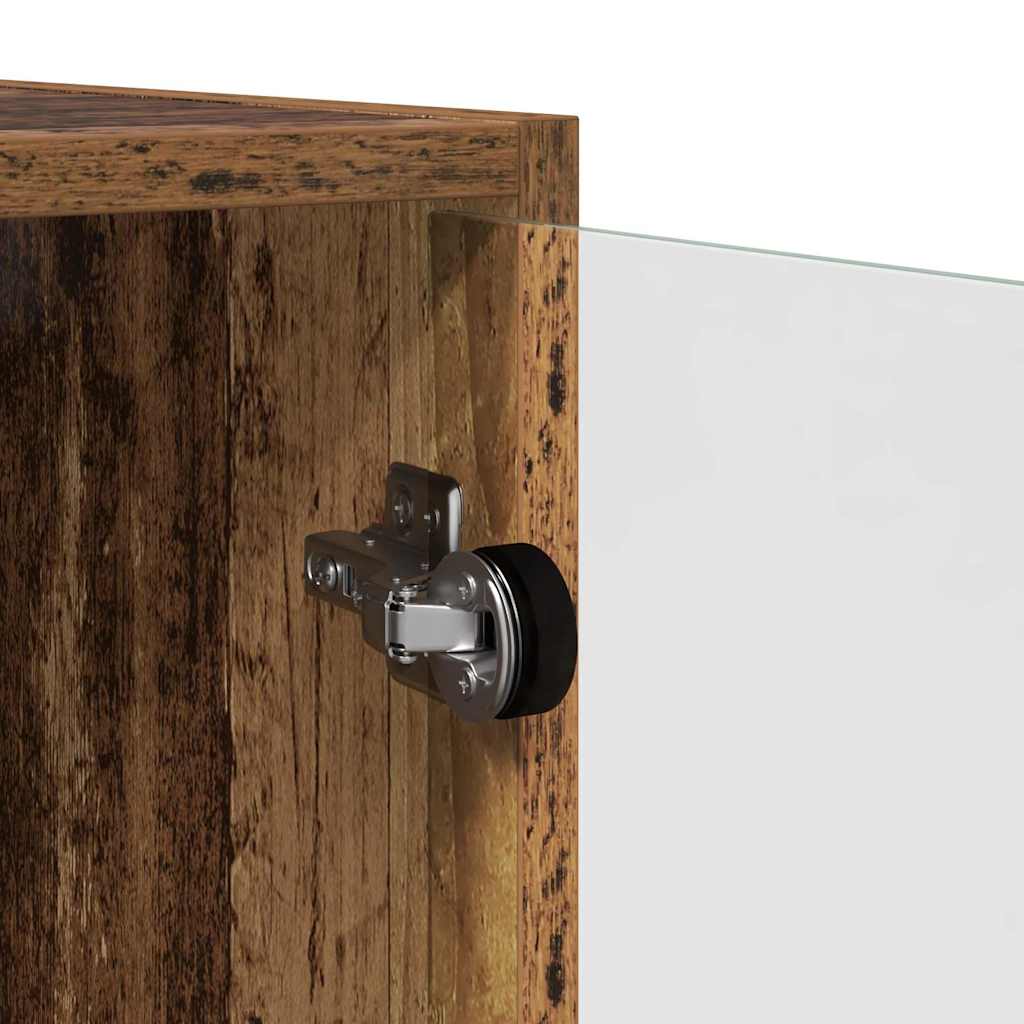vidaXL Wandschrank Wandmontiert Altholz 35 x 37 x 102 cm Holzwerkstoff