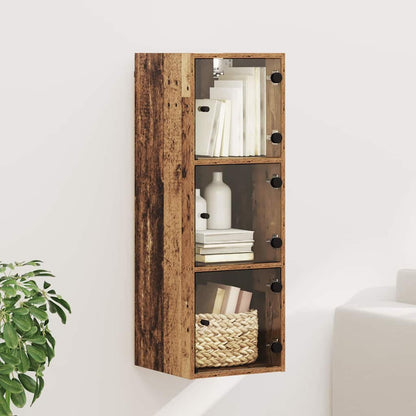 vidaXL Wandschrank Wandmontiert Altholz 35 x 37 x 102 cm Holzwerkstoff