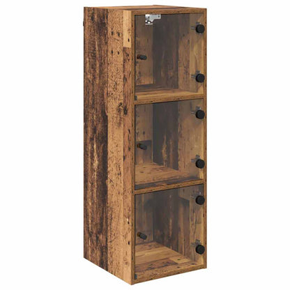 vidaXL Wandschrank Wandmontiert Altholz 35 x 37 x 102 cm Holzwerkstoff