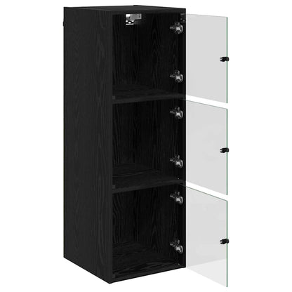 vidaXL Wandschrank Schwarz Eichen-Optik 35 x 37 x 102 cm Holzwerkstoff