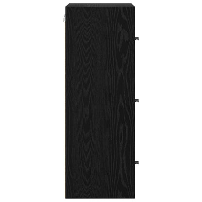 vidaXL Wandschrank Schwarz Eichen-Optik 35 x 37 x 102 cm Holzwerkstoff