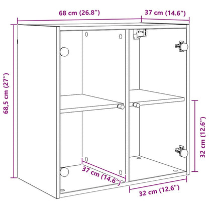vidaXL Wandschrank Artisan-Eiche 68 x 37 x 68,5 cm Holzwerkstoff