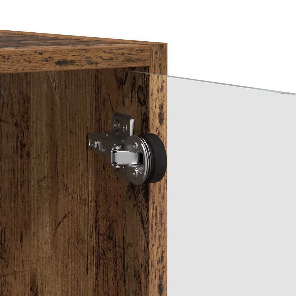 vidaXL Wandschrank Wandmontiert Altholz 68 x 37 x 35 cm Holzwerkstoff
