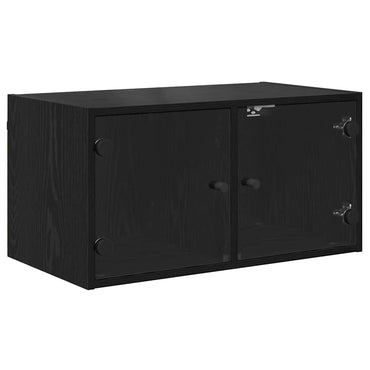 vidaXL Wandschränke 2 pcs Schwarz Eichen-Optik 68 x 37 x 35 cm