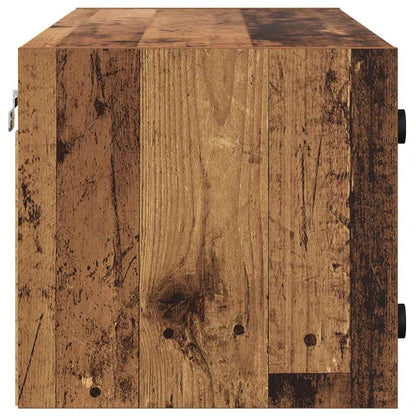 vidaXL Wandschrank Wandmontiert Altholz 102 x 37 x 35 cm Holzwerkstoff