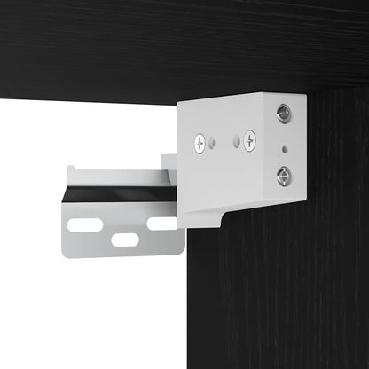 vidaXL Wandschrank Schwarz Eichen-Optik 102 x 37 x 35 cm Holzwerkstoff