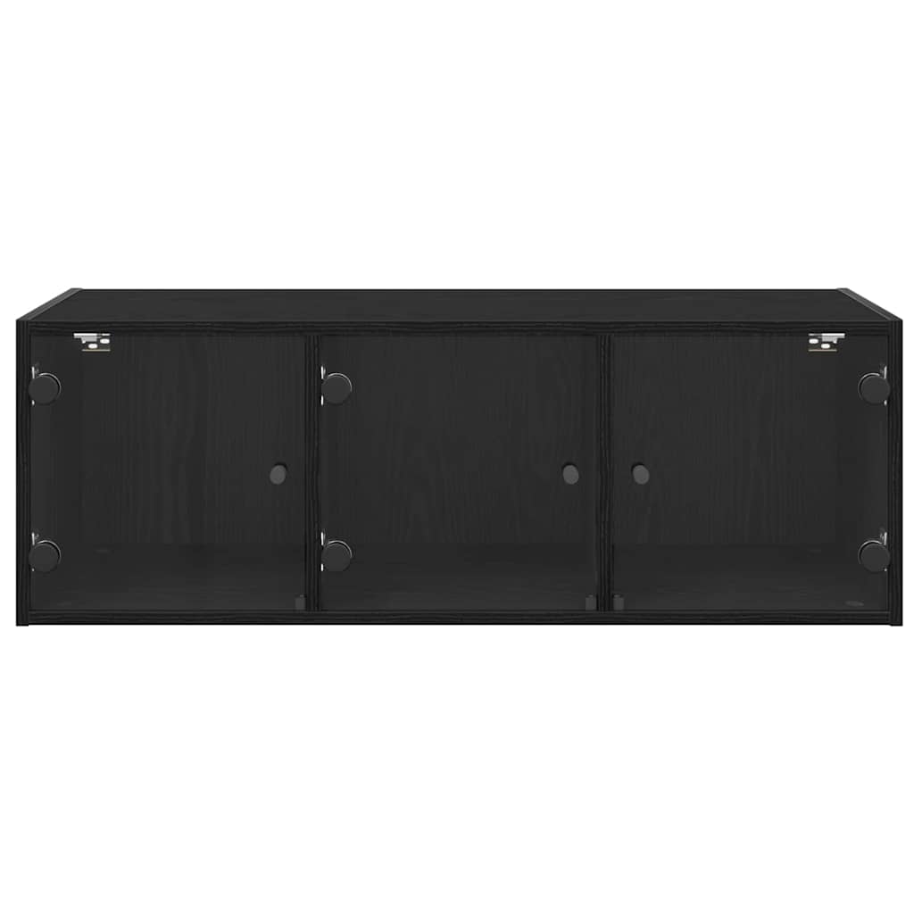 vidaXL Wandschrank Schwarz Eichen-Optik 102 x 37 x 35 cm Holzwerkstoff