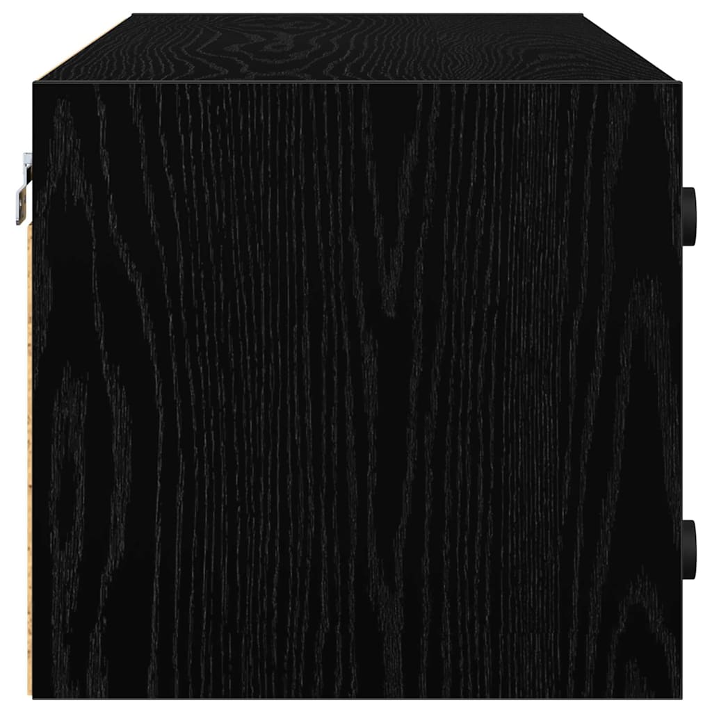 vidaXL Wandschrank Schwarz Eichen-Optik 102 x 37 x 35 cm Holzwerkstoff