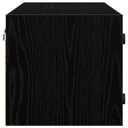 vidaXL Wandschrank Schwarz Eichen-Optik 102 x 37 x 35 cm Holzwerkstoff