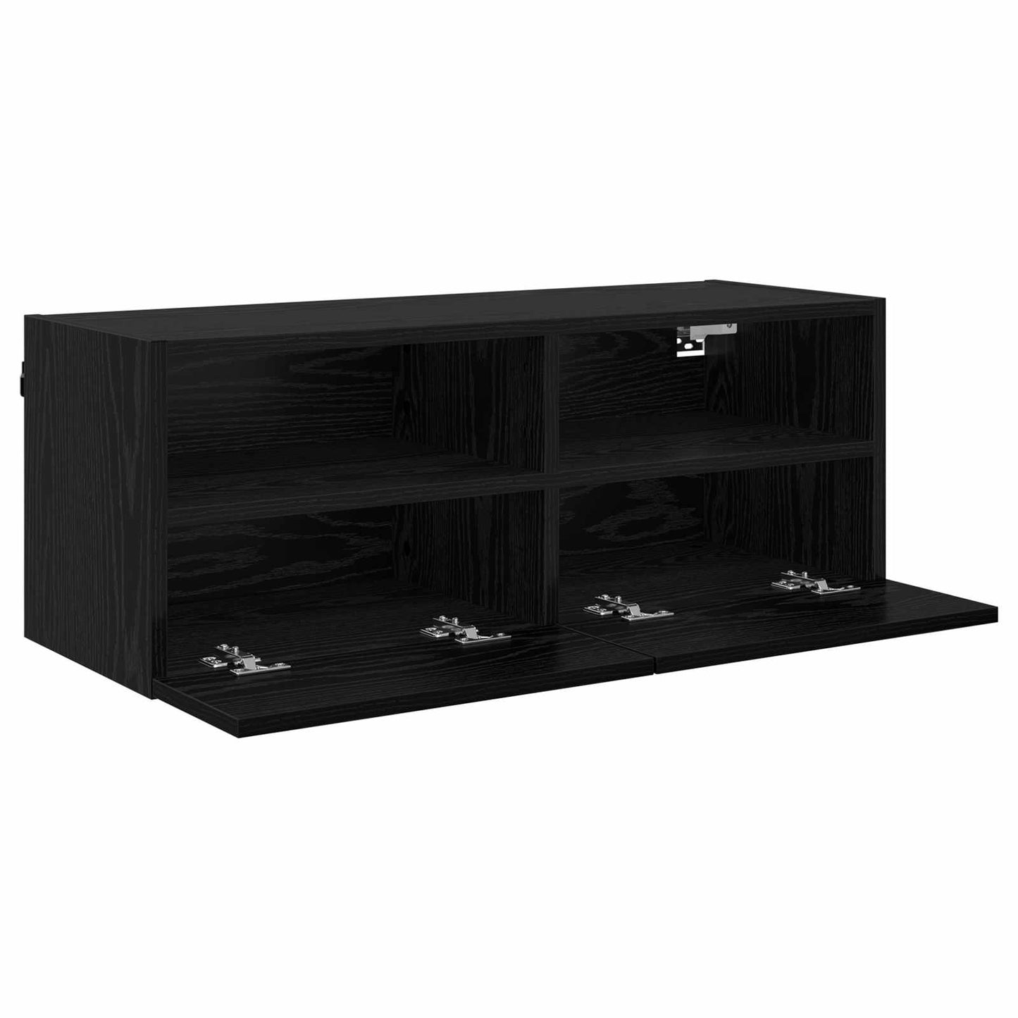 vidaXL TV-Wandregale 2 pcs Schwarz Eichen-Optik 80 x 30 x 30 cm