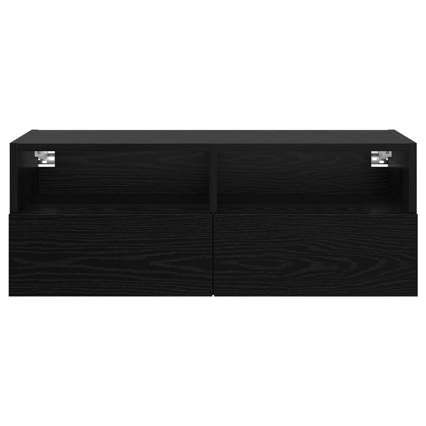 vidaXL TV-Wandregale 2 pcs Schwarz Eichen-Optik 80 x 30 x 30 cm
