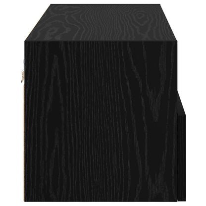vidaXL TV-Wandregale 2 pcs Schwarz Eichen-Optik 80 x 30 x 30 cm
