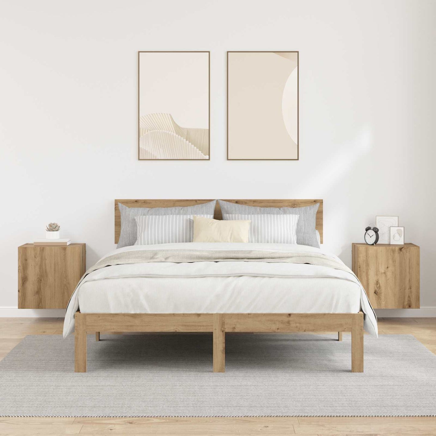 vidaXL TV-Wandregale 2 pcs Artisan-Eiche 40,5x30x40cm Holzwerkstoff