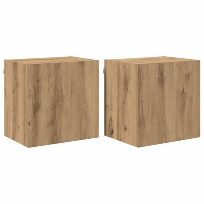 vidaXL TV-Wandregale 2 pcs Artisan-Eiche 40,5x30x40cm Holzwerkstoff