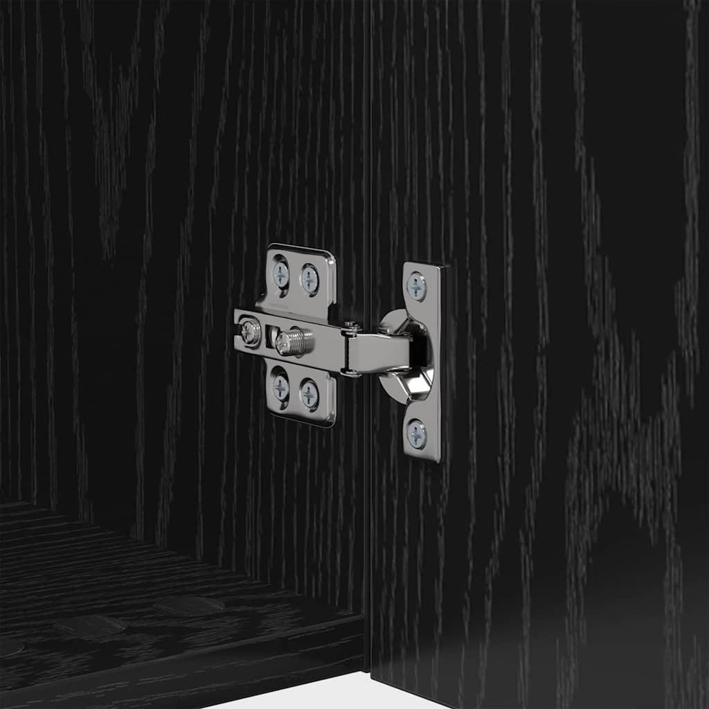 TV-Wandschrank Schwarz Eichen-Optik 40,5x30x40cm Holzwerkstoff