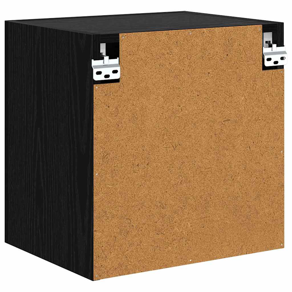 TV-Wandschrank Schwarz Eichen-Optik 40,5x30x40cm Holzwerkstoff