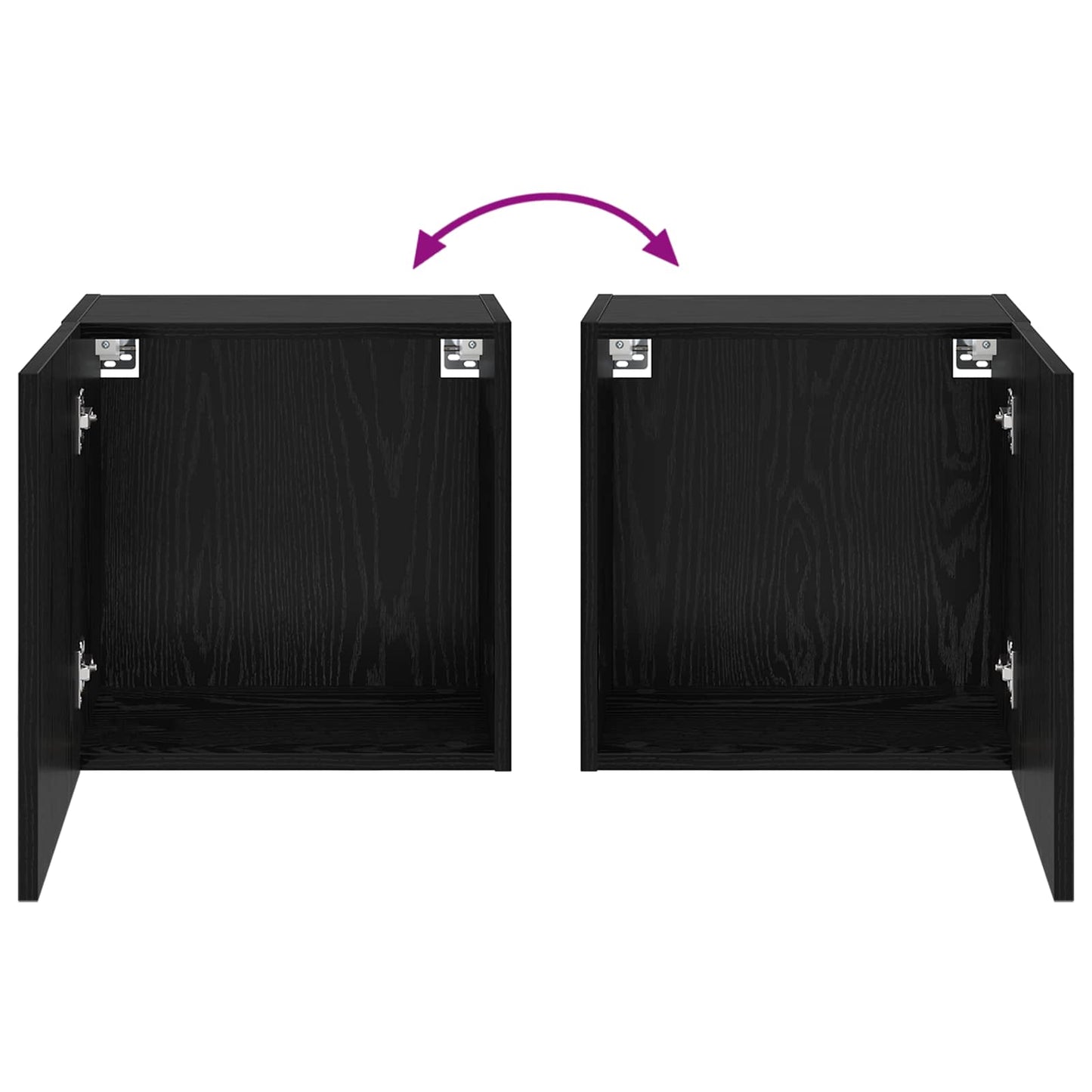 vidaXL TV-Wandschrank Schwarz Eichen-Optik 40,5x30x40cm Holzwerkstoff