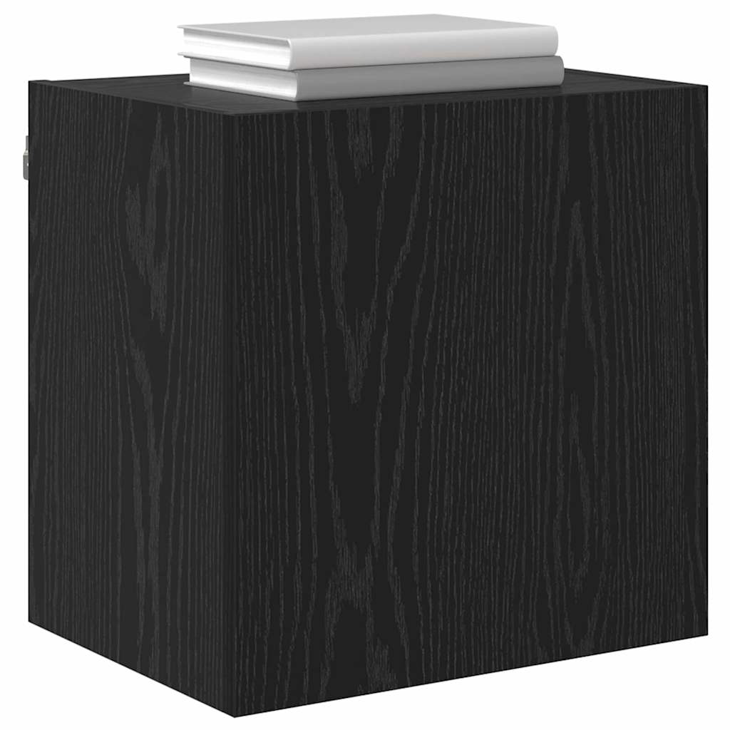 TV-Wandschrank Schwarz Eichen-Optik 40,5x30x40cm Holzwerkstoff