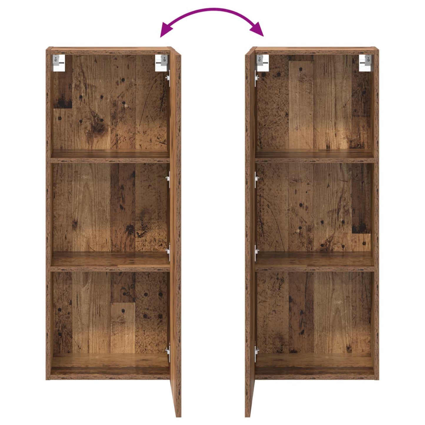 vidaXL TV-Wandschrank Altholz 40,5 x 30 x 102 cm Holzwerkstoff