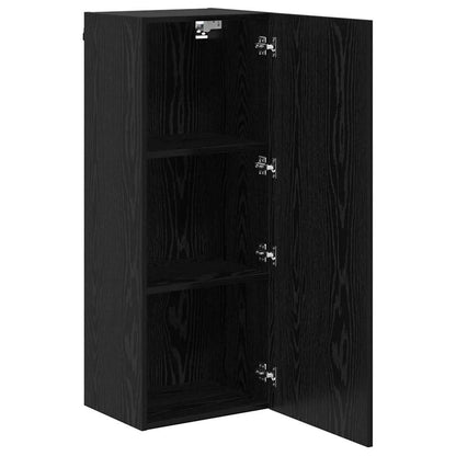 TV-Wandschrank Schwarz Eichen-Optik 40,5 x 30 x 102 cm