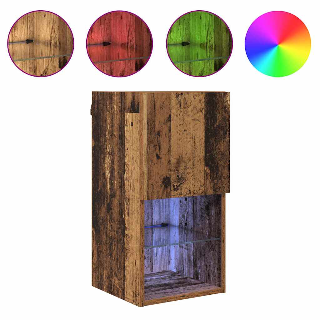 Wandmontierter TV-Schrank Altholz 30,5 x 30 x 60 cm