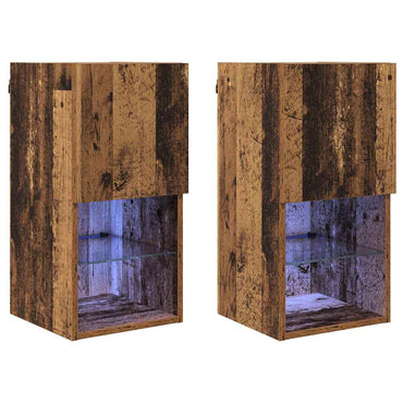 vidaXL Wandmontierte TV-Schränke 2 pcs Altholz 30,5 x 30 x 60 cm