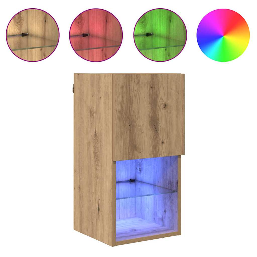 Wandmontierter TV-Schrank Artisan-Eiche 30,5 x 30 x 60 cm
