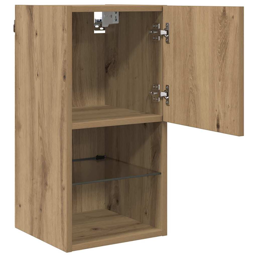 vidaXL Wandmontierte TV-Schränke 2 pcs Artisan-Eiche 30,5 x 30 x 60 cm
