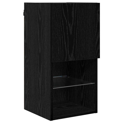 vidaXL Wandmontierte TV-Schränke 2 pcs Schwarz Eichen-Optik