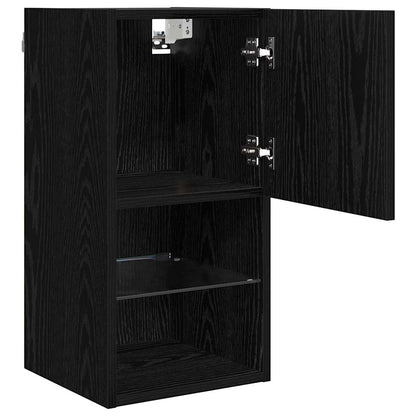 vidaXL Wandmontierte TV-Schränke 2 pcs Schwarz Eichen-Optik