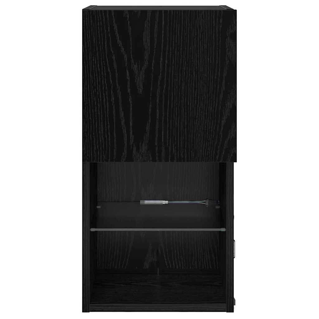 vidaXL Wandmontierte TV-Schränke 2 pcs Schwarz Eichen-Optik