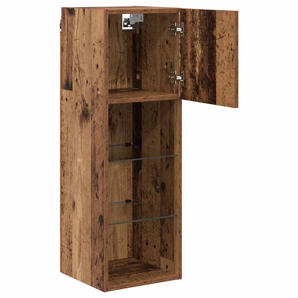 vidaXL Meubles TV muraux 2 pcs en bois de récupération 30,5 x 30 x 90 cm