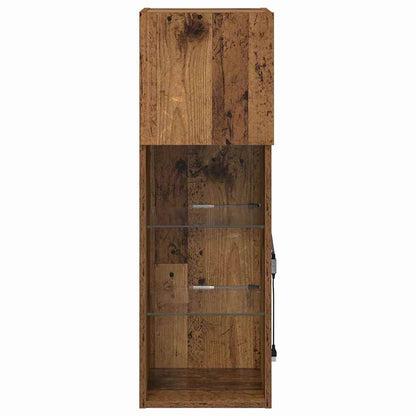 vidaXL Meubles TV muraux 2 pcs en bois de récupération 30,5 x 30 x 90 cm
