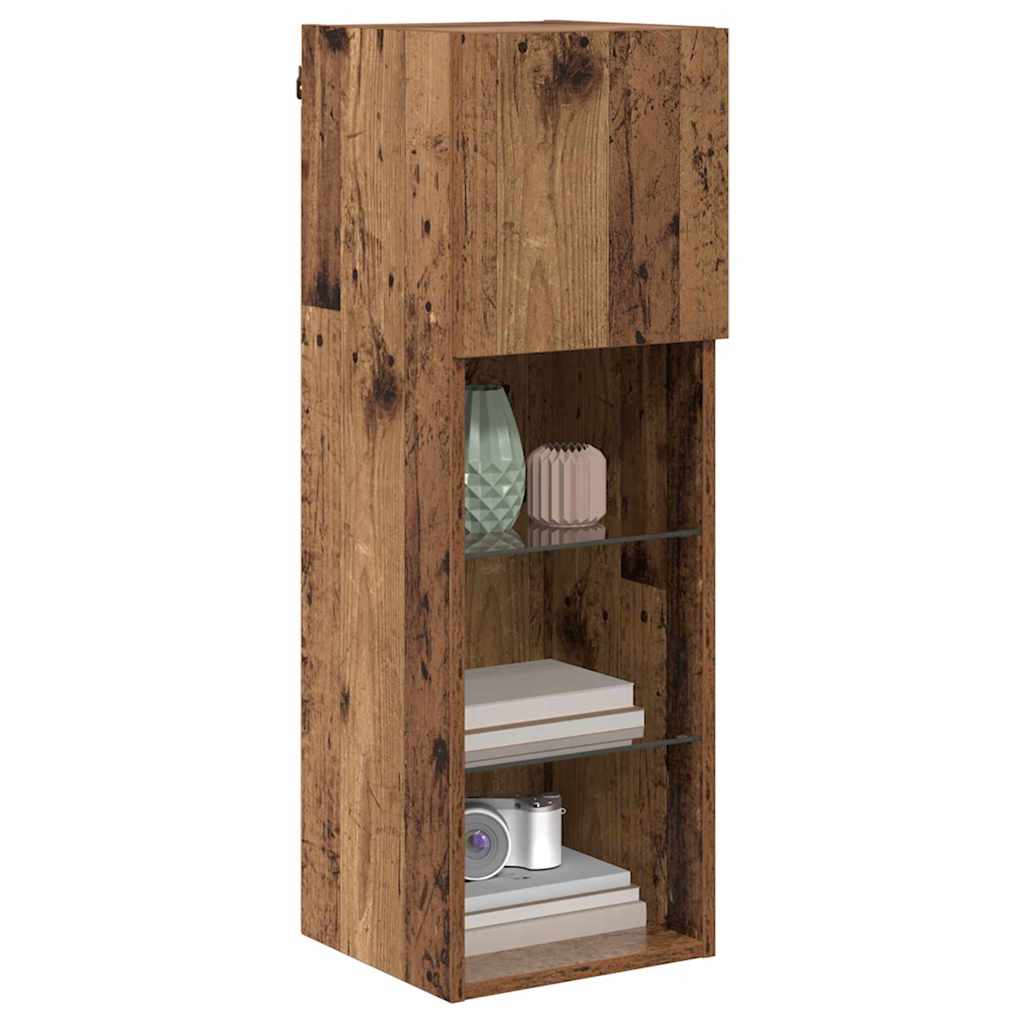 vidaXL Meubles TV muraux 2 pcs en bois de récupération 30,5 x 30 x 90 cm