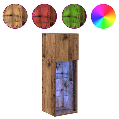 vidaXL Meubles TV muraux 2 pcs en bois de récupération 30,5 x 30 x 90 cm