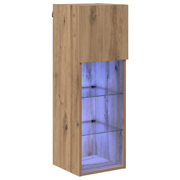 vidaXL Meuble TV mural Chêne artisan 30,5 x 30 x 90 cm